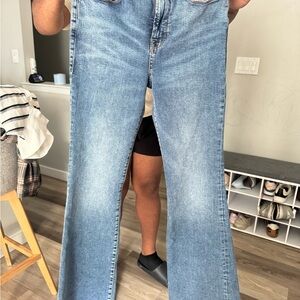 Good American Light Blue Flare Jeans